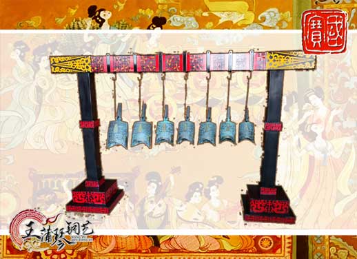 7件編鐘，觀賞裝飾編鐘，可發(fā)音編鐘